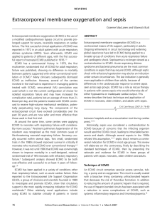 Extracorporeal membrane oxygenation and sepsis