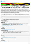 Master`s degree in Artificial Intelligence