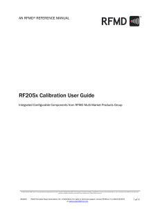 RF205x Calibration User Guide