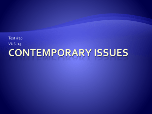 Test 10 Contemporary Issues