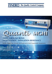 dmm - ground bond high voltage - insulation resistance