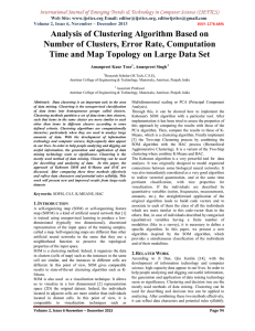 Analysis of Clustering Algorithm Based on Number of