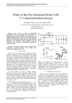 Study of the Dye Sensitized Solar Cells I–V characterisation process