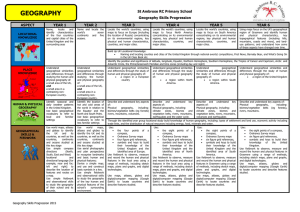 St Ambrose RC Primary School Geography Skills Progression