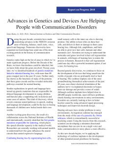 Advances in Genetics and Devices Are Helping