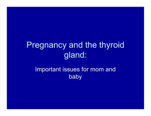 Pregnancy and the thyroid gland