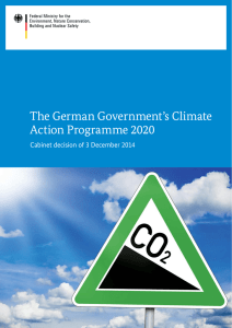 The German Government`s Climate Action Programme 2020