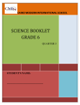 science booklet grade 6 - Cairo Modern International School
