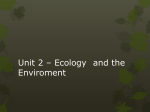 Unit 2 * Ecology
