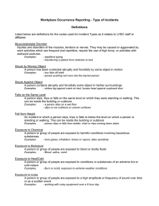 Incident Type Definitions