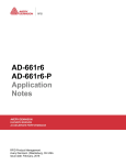 AD-661r6 AD-661r6-P Application Notes