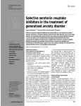 Selective serotonin reuptake inhibitors in the treatment of