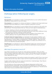 Discharge advice following ear surgery patient information