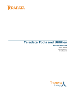 Teradata Tools and Utilities Release Definition