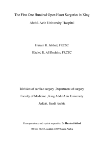 [7] Al-Ebrahim Kh, El-Shafei H. Thefirst 100 cases of open heart