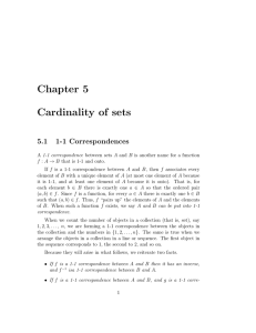 Chapter 5 Cardinality of sets