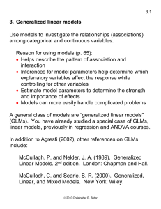 3. Generalized linear models