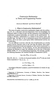 Constructive Mathematics in Theory and Programming Practice