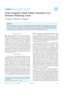 Acute Congestive Heart Failure Secondary to an Unusual