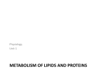 5 Lipid and Protein Metabolism