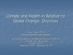 Climate and Health in Relation to Global Change: Overview
