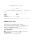 New Patient Registration Form Date