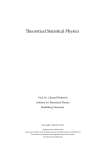 Theoretical Statistical Physics