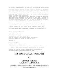 The Project Gutenberg EBook of History of Astronomy, by George