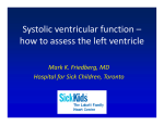 Systolic ventricular function – h t th l ft t i l how to assess the left