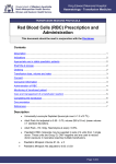 Red Blood Cells (RBC) - Women and Newborn Health Service