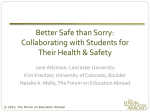 Better Safe than Sorry: Collaborating with Students for Their Health