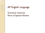 AP Parts of Speech