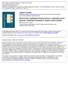 Electrically modulated fluorescence in optically active polymer