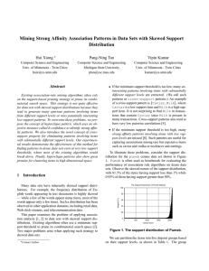 Mining Strong Affinity Association Patterns in Data Sets