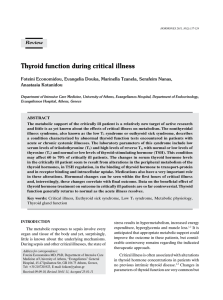 Thyroid function during critical illness