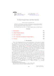 On Quasi Compact Spaces and Some Functions Key