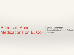 Richardson CCHS Effects of Acne Medications on E. coli
