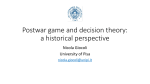 Postwar game and decision theory: a historical perspective