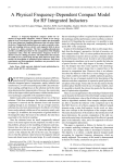 A physical frequency-dependent compact model for RF integrated