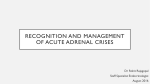 Recognition and management of acute adrenal crises [RR 2016].