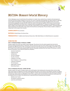 HST104: Honors World History