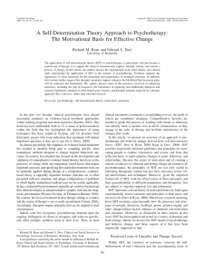 A Self-Determination Theory Approach