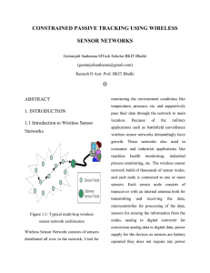 constrained passive tracking using wireless sensor networks