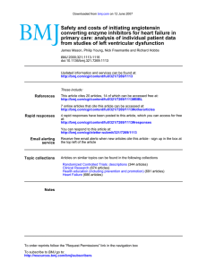 from studies of left ventricular dysfunction primary care: analysis of
