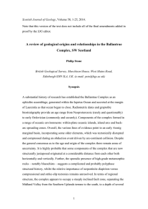 A review of geological origins and relationships in the Ballantrae