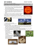 sky science study notes