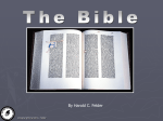Biblical Inspiration and Inerrancy