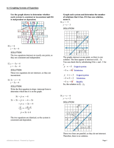 So, the solution is (0, –3).