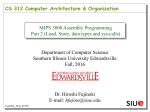 MIPS_3000_Assembly_P.. - SIUE Computer Science
