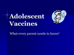 Adolescent Vaccines - Little Miami Schools